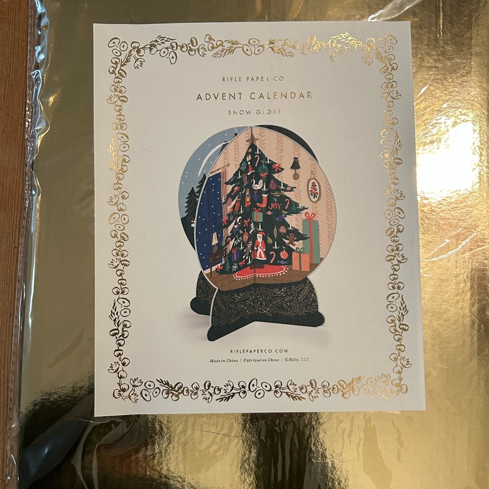 Rifle Paper Co. SNOW GLOBE ADVENT CALENDAR